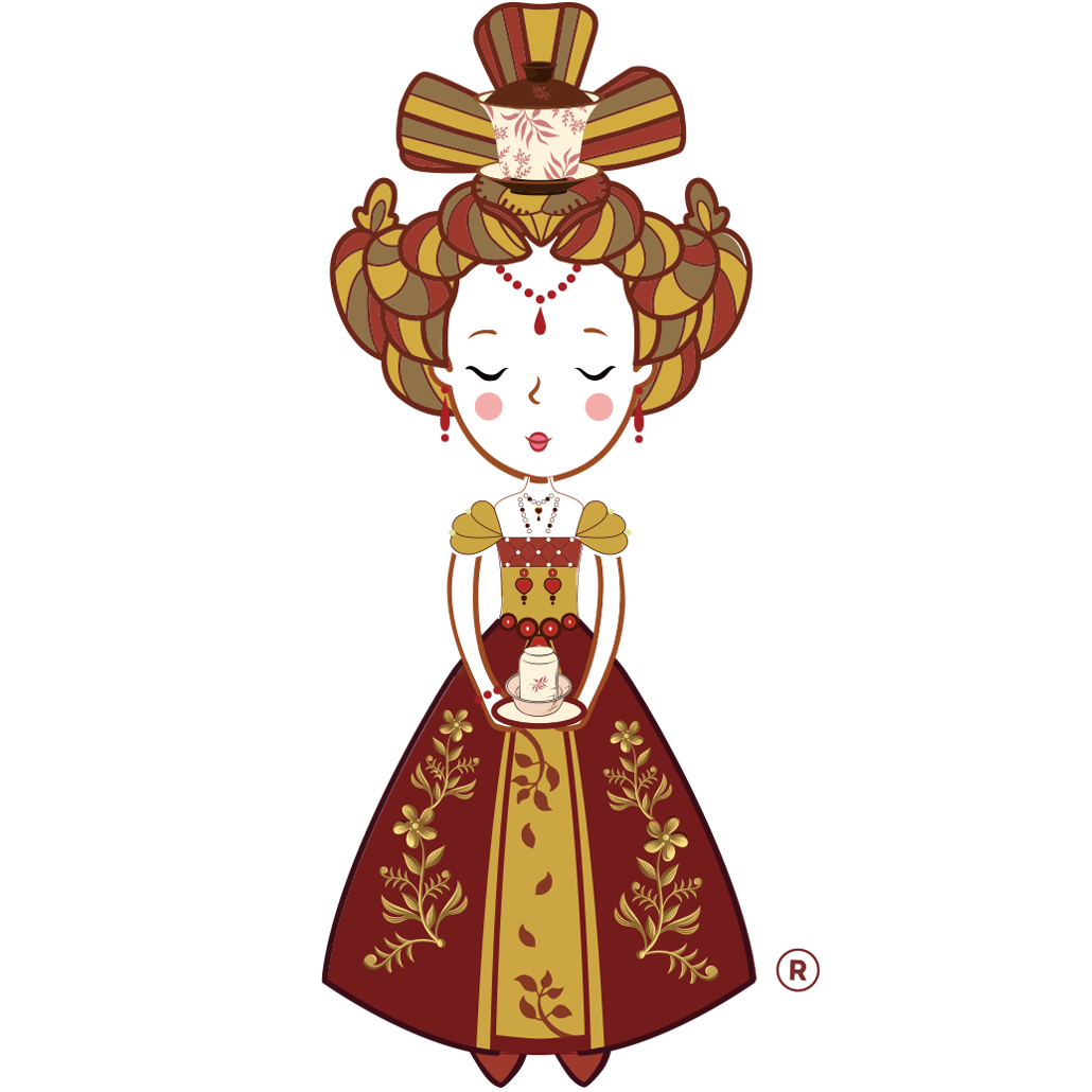 Oolong tea lady illustration