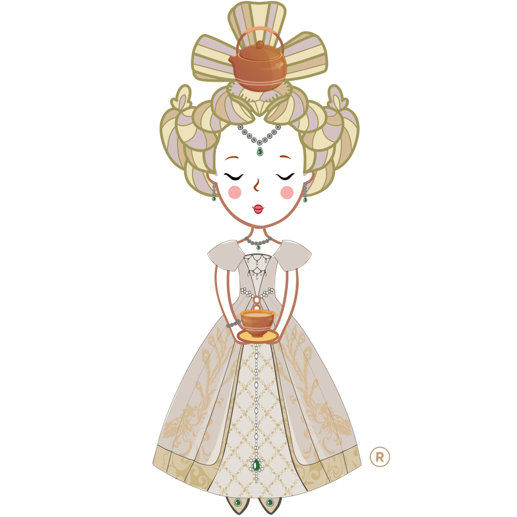 White Tea tea lady illustration